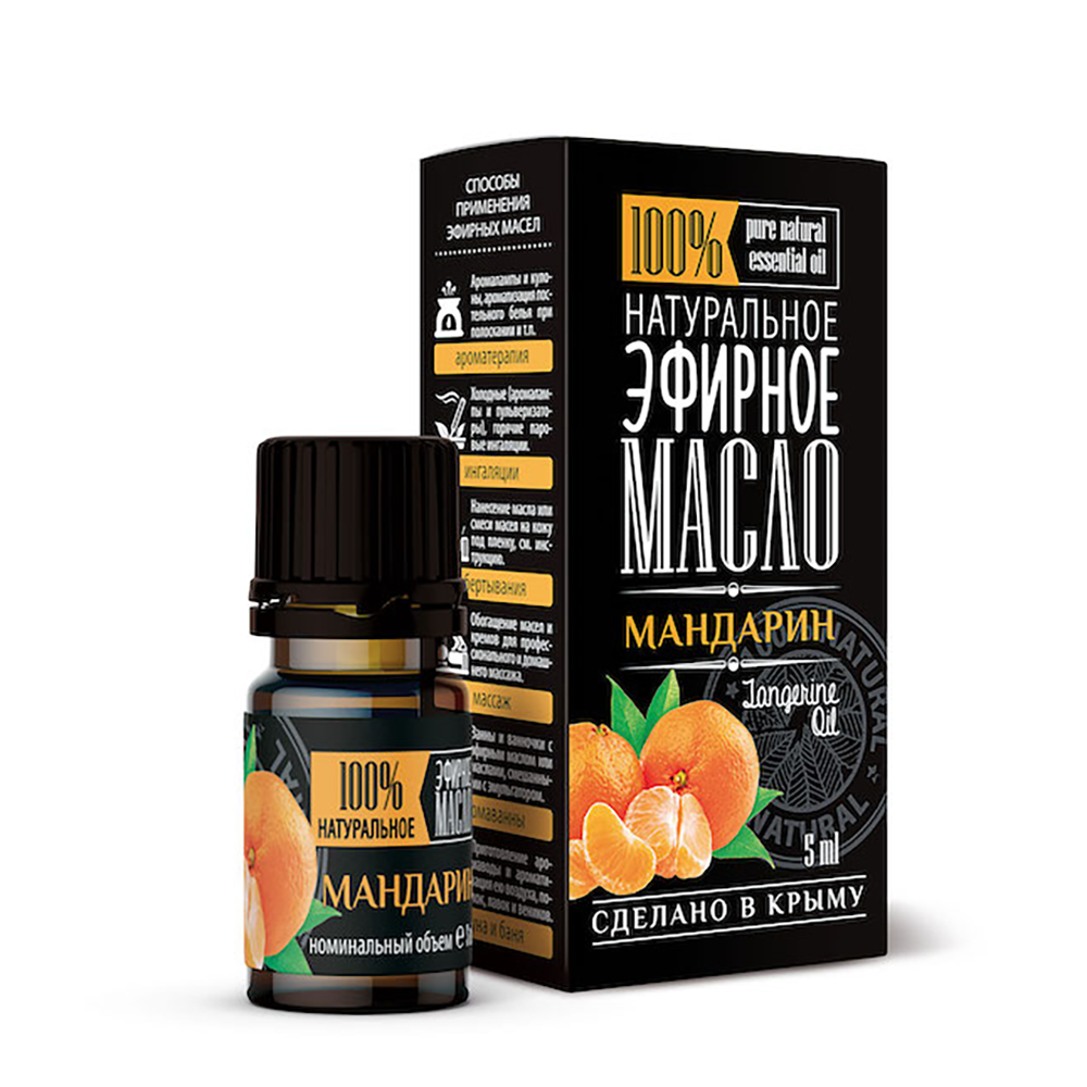 КРЫМСКИЕ МАСЛА Масло эфирное мандарина, капельный дозатор / Крымские масла 5 мл, фото 2