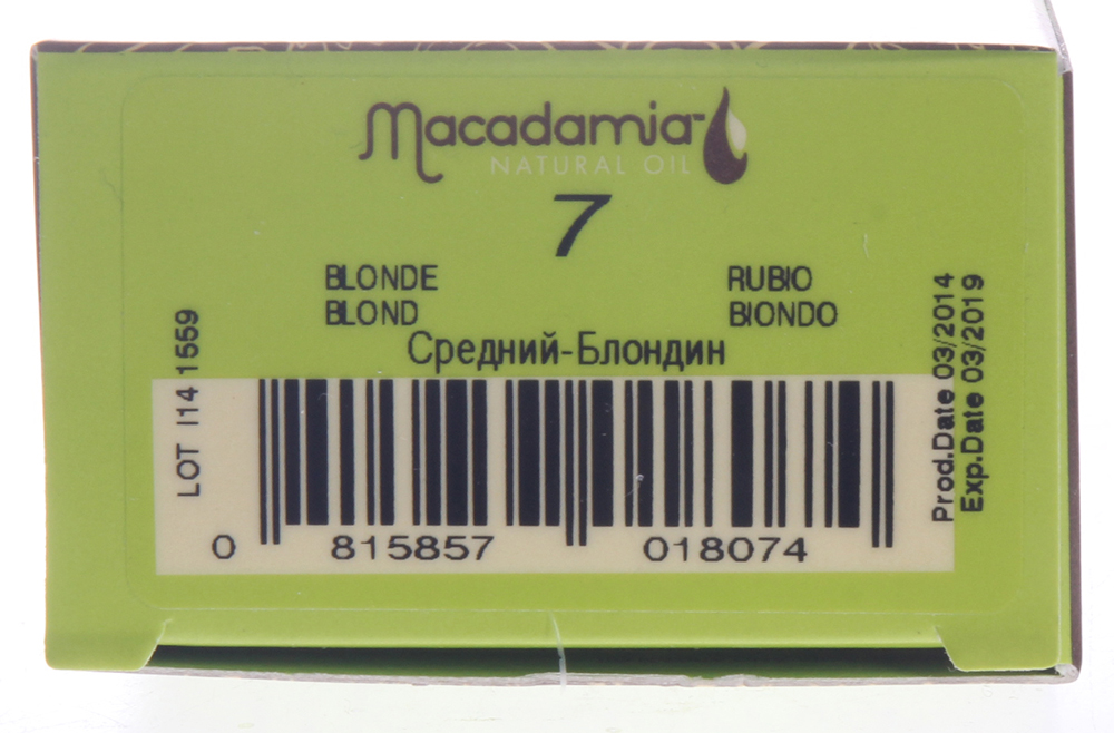 MACADAMIA NATURAL OIL 7 краска для волос, средний блондин / MACADAMIA COLORS 100 мл, фото 5