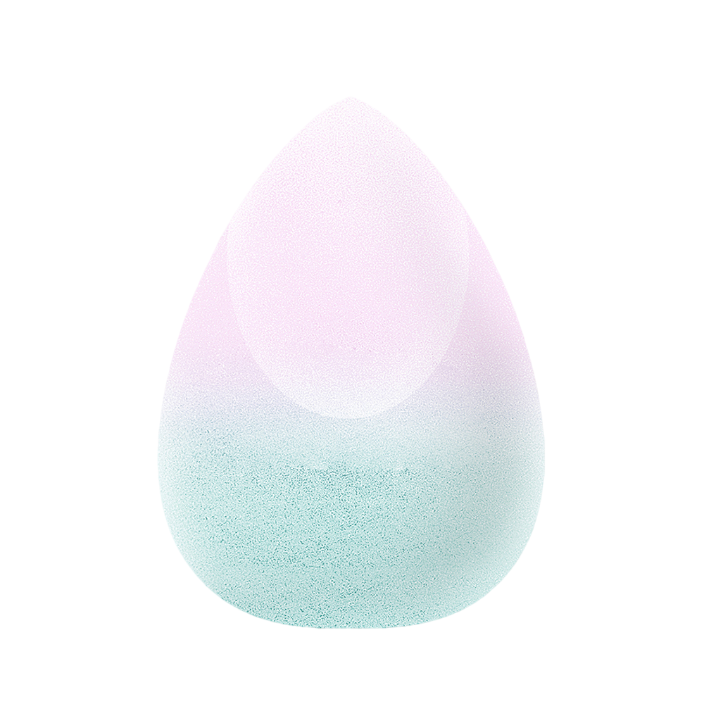 SOLOMEYA Спонж косметический для макияжа меняющий цвет, в упаковке-яйцо / Color Changing blending sponge Blue-pink 1 шт, фото 3