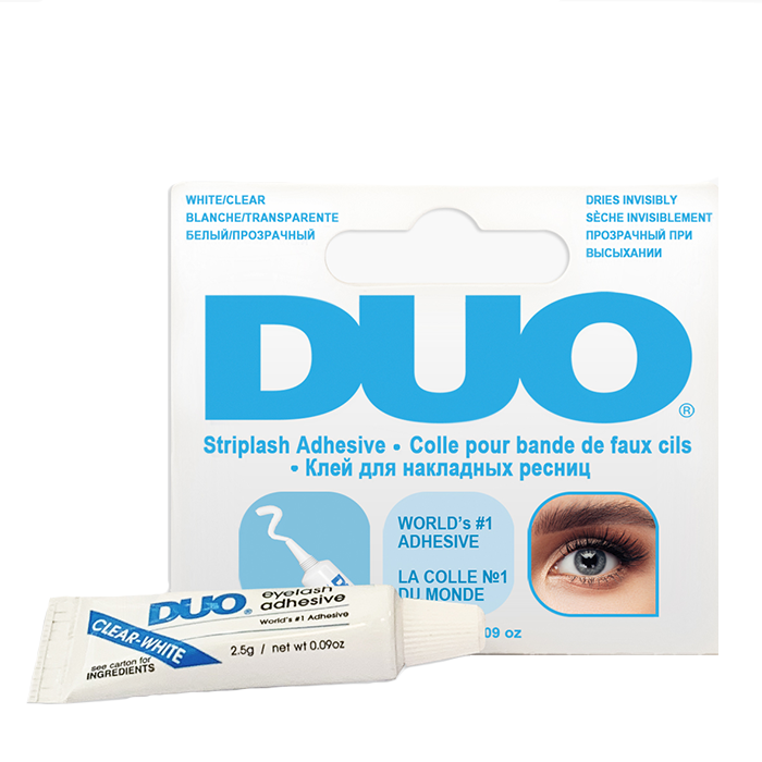 DUO Клей для ресниц прозрачный / DUO Striplash Adhesive White/Clear 2.5 гр клей для накладных ресниц duo striplash adhesive clear whit силиконовый прозрачный 2 5 г
