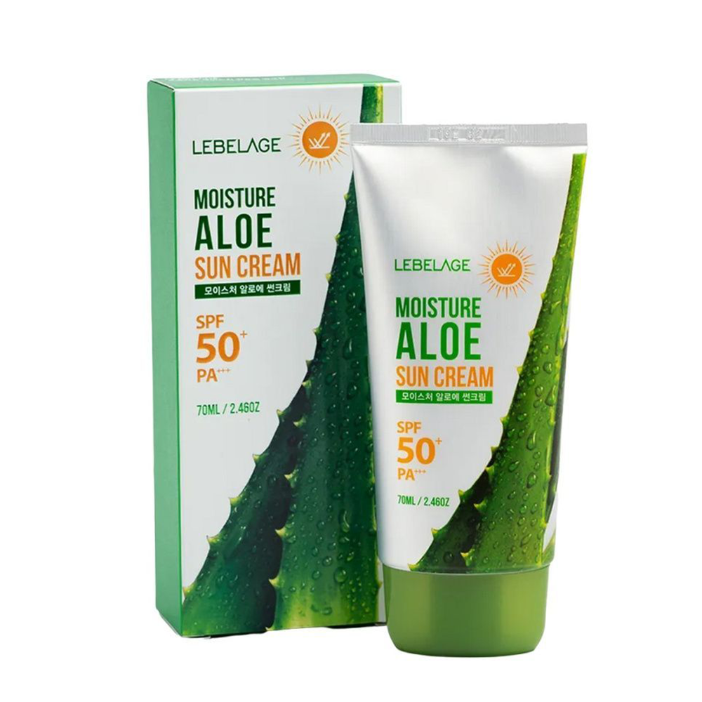 LEBELAGE Крем солнцезащитный увлажняющий с экстрактом алоэ SPF50+ / Lebelage Moisture Aloe Sun Cream 70 мл, фото 2