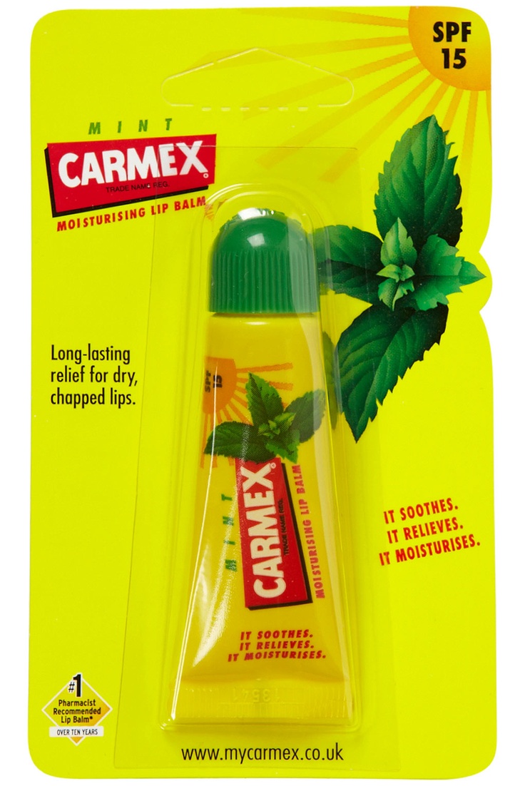 CARMEX Бальзам для губ в тубе мятный с защитным фактором SPF 15 10гр