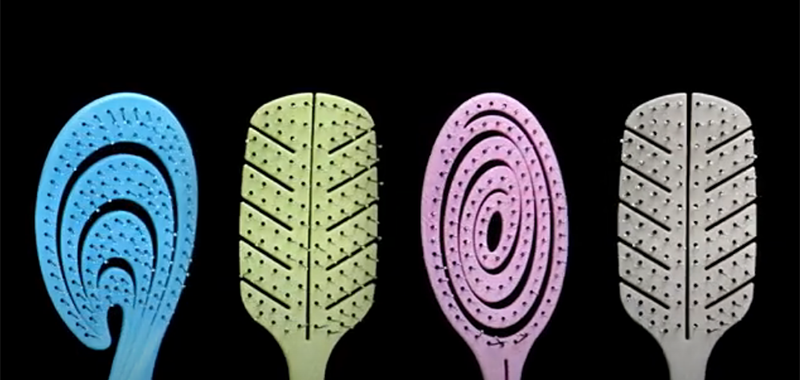 SOLOMEYA Расческа гибкая для волос Розовая волна / Flex bio hair brush Pink Wave, фото 5