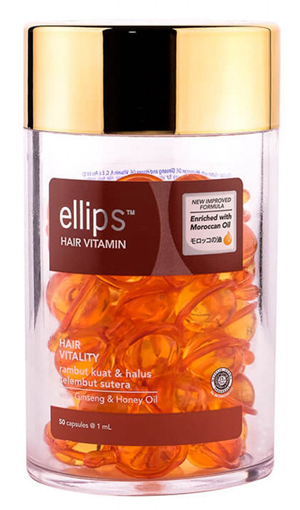 ELLIPS Масло для питания ломких и жестких волос, коричневые капсулы / Hair Vitality 50 шт (45 г) 8993417200458 - фото 1