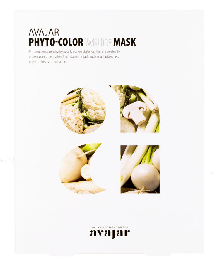 AVAJAR Маска тонизирующая с увлажняющим эффектом / Phyto-Color White Mask 10 шт
