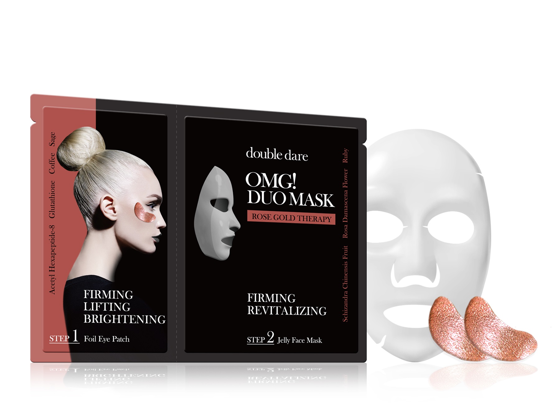 

DOUBLE DARE OMG! Комплекс двухкомпонентный из маски и патчей Упругость и ревитализация / DUO 29 г