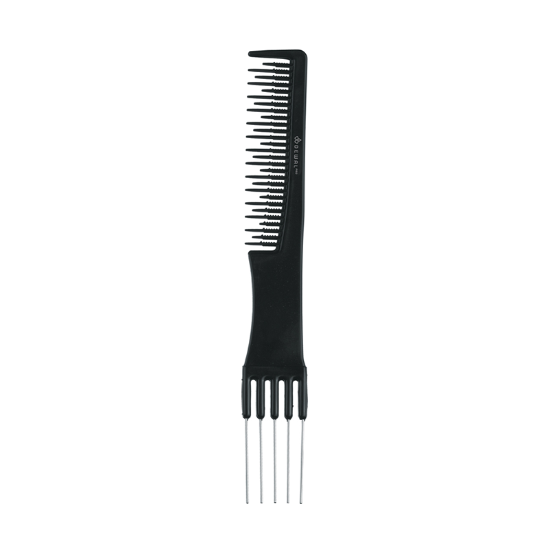DEWAL PROFESSIONAL Расческа рабочая для начеса, металлическая вилка Эконом (черная) 19 см расческа для начеса эконом dewal