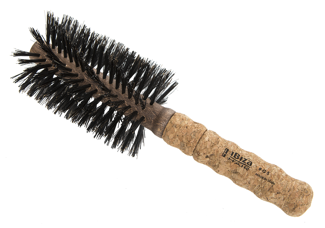 IBIZA HAIR Щетка круглая, закрученная для укладки волос, диаметр 70 мм (пробка), фото 2