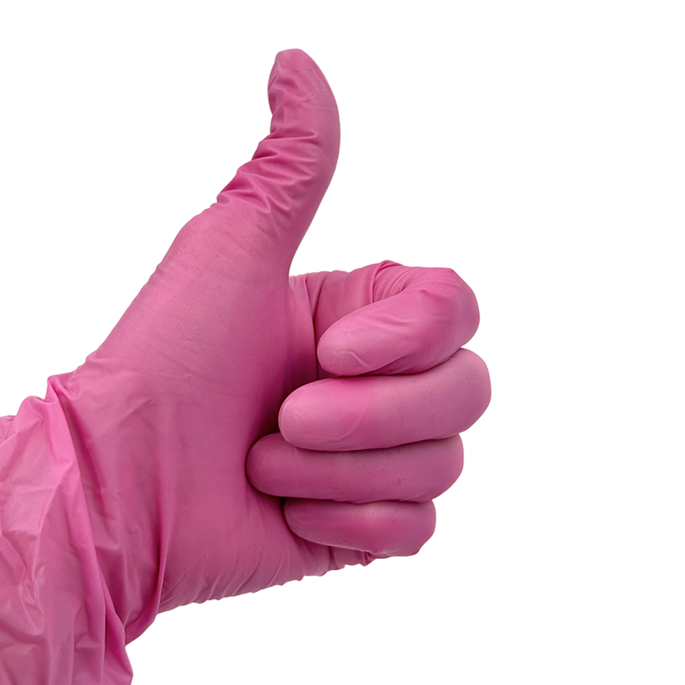 IWOU PROFESSIONAL Перчатки вин-нитр M розовые/ Wally Plastic 100 шт, фото 1