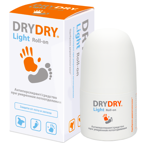 DRY DRY Средство от потоотделения для всех типов кожи / Light 50 мл dry dry лайт средство от потоотделения 50 мл