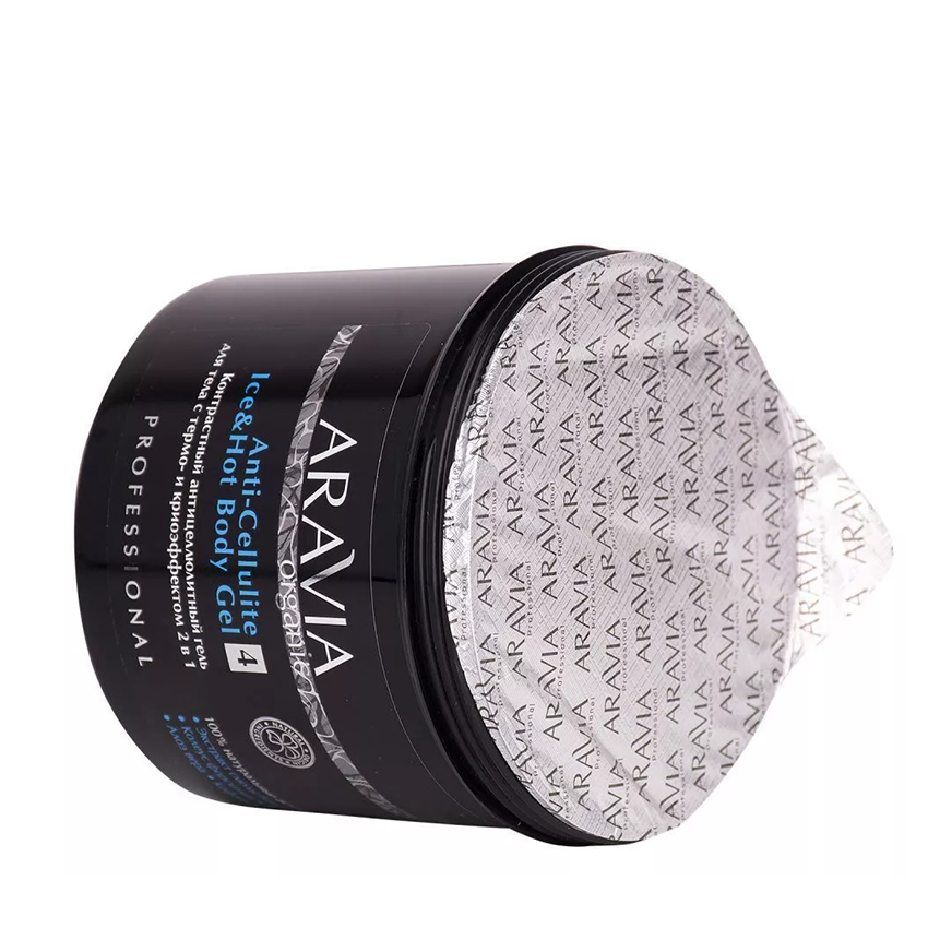 ARAVIA Professional Гель контрастный антицеллюлитный для тела с термо и крио эффектом / Organic Anti-Cellulite Ice&Hot Body Gel 550 мл, фото 3