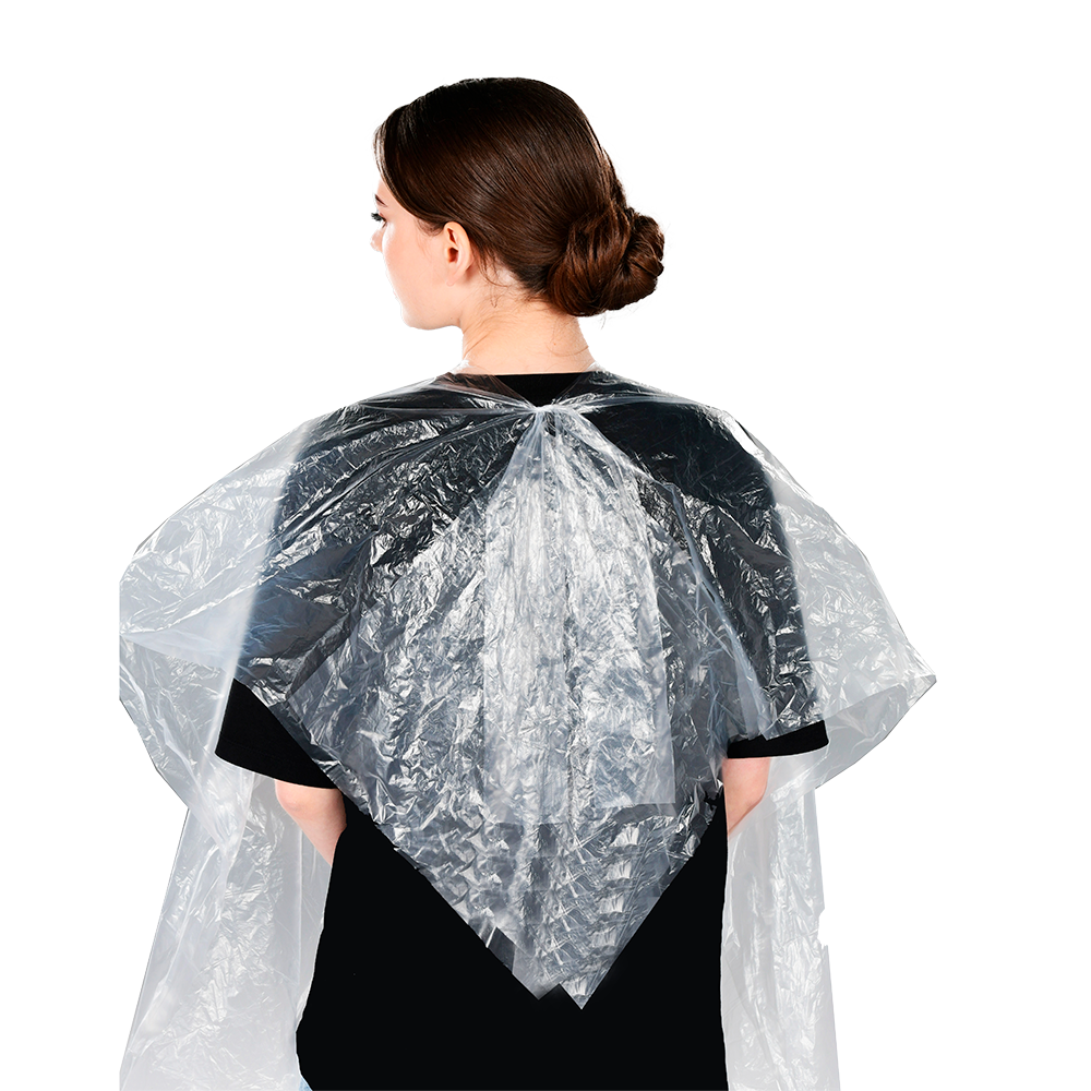 ЧИСТОВЬЕ Пеньюар для парикмахеров Классик п/э прозрачный 160 х 120 50 шт, фото 5