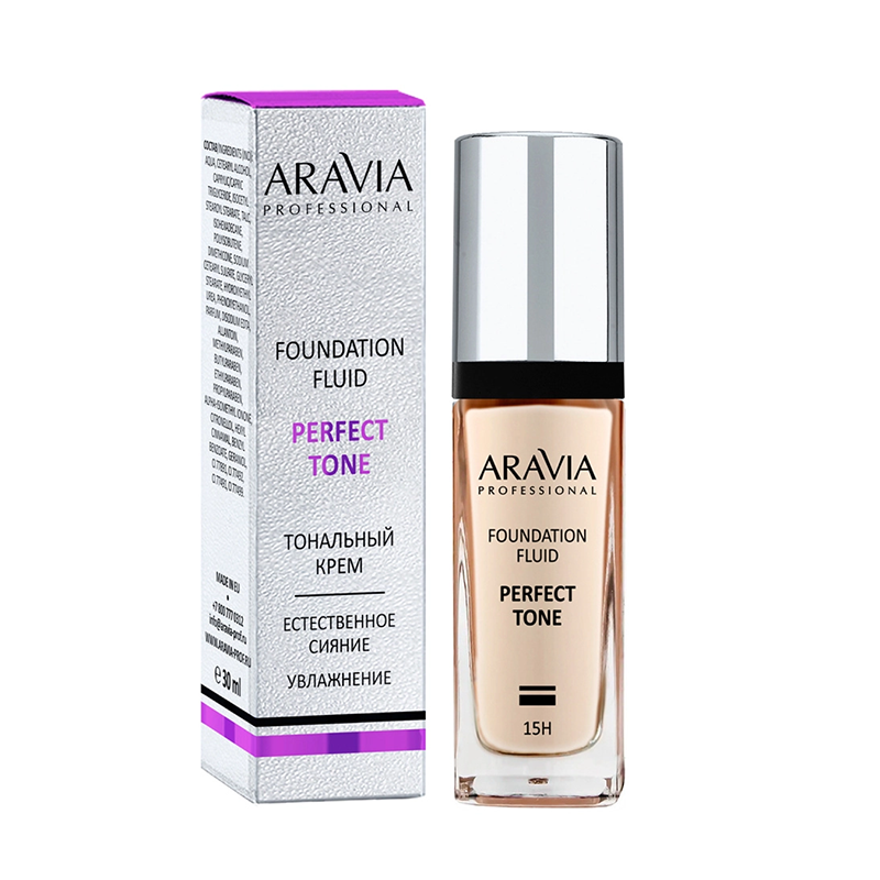 ARAVIA Professional Крем тональный для увлажнения и естественного сияния кожи, 01 / foundation PERFECT TONE 30 мл, фото 2