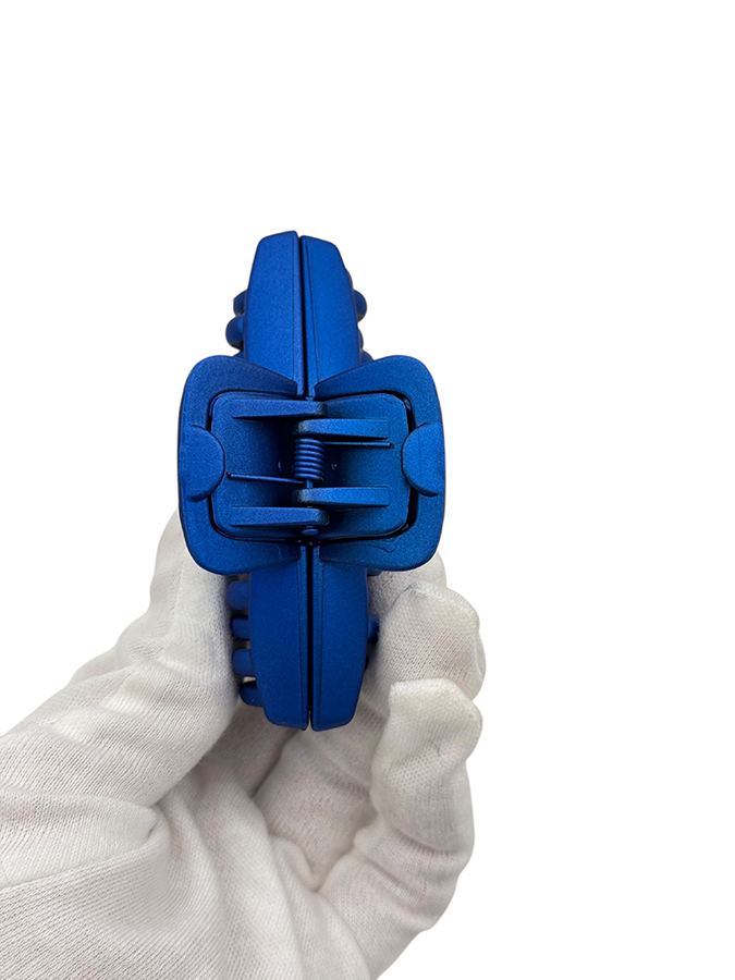 IWOU PROFESSIONAL Краб для волос двухрядный Акула синий 8,5см, фото 2