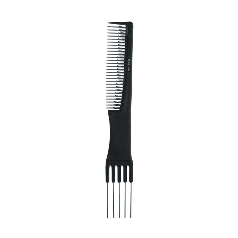 DEWAL PROFESSIONAL Расческа рабочая для начеса, металлическая вилка Эконом (черная) 19 см щетка для начеса ollin professional
