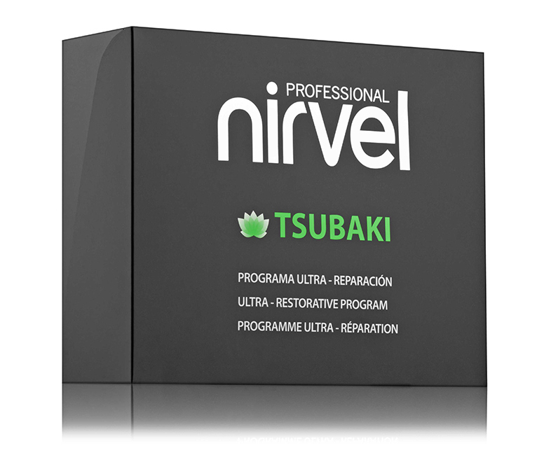 Купить NIRVEL PROFESSIONAL Набор для интенсивного восстановления поврежденных волос (шампунь 250 мл, маска 250 мл, концентрат 3*15 мл, сыворотка 40 мл) / TSUBAKI PACK