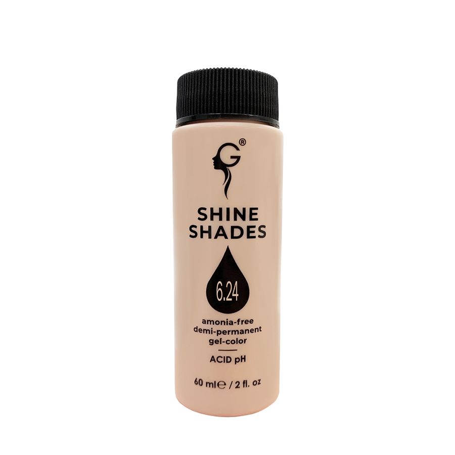GERA Professional 6.24 гель-краситель для волос без аммиака / Shine Shades 60 мл, фото 2