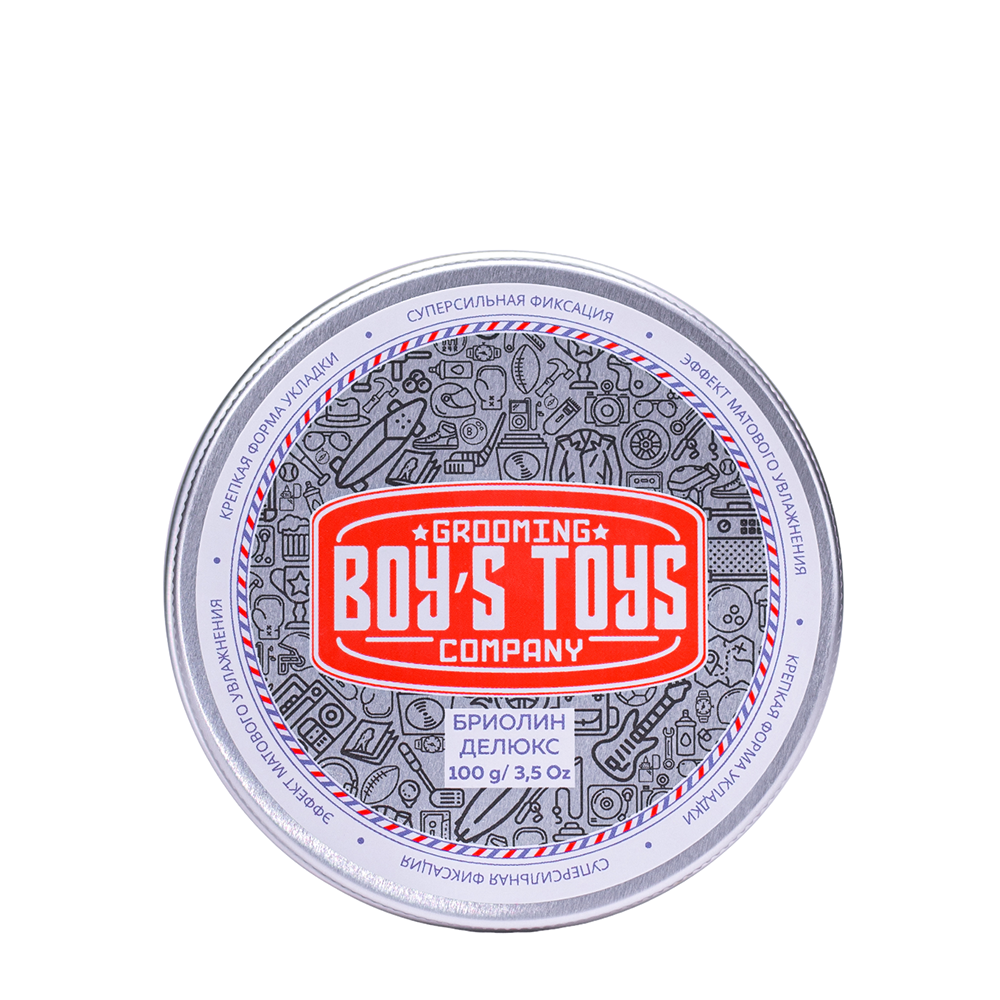 BOY’S TOYS Бриолин для укладки волос сверх сильной фиксации со средним уровнем блеска / Boy's Toys Deluxe 100 мл