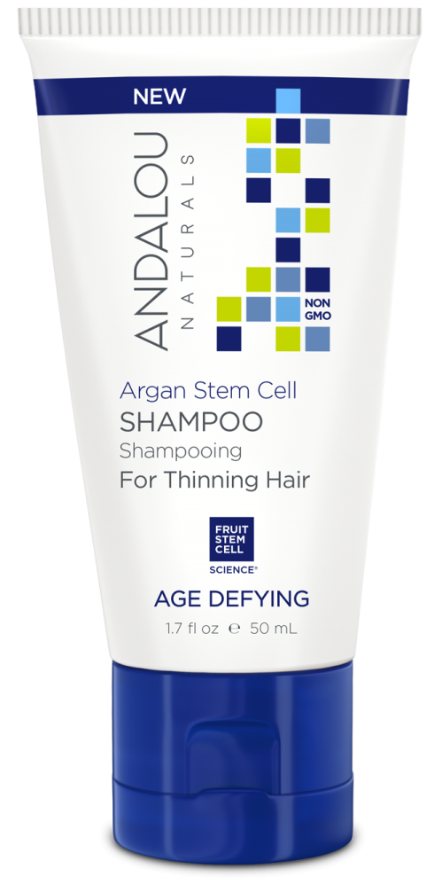 ANDALOU NATURALS Шампунь укрепляющий для ослабленных волос Стволовые клетки Аргана 50 мл 27570s - фото 1