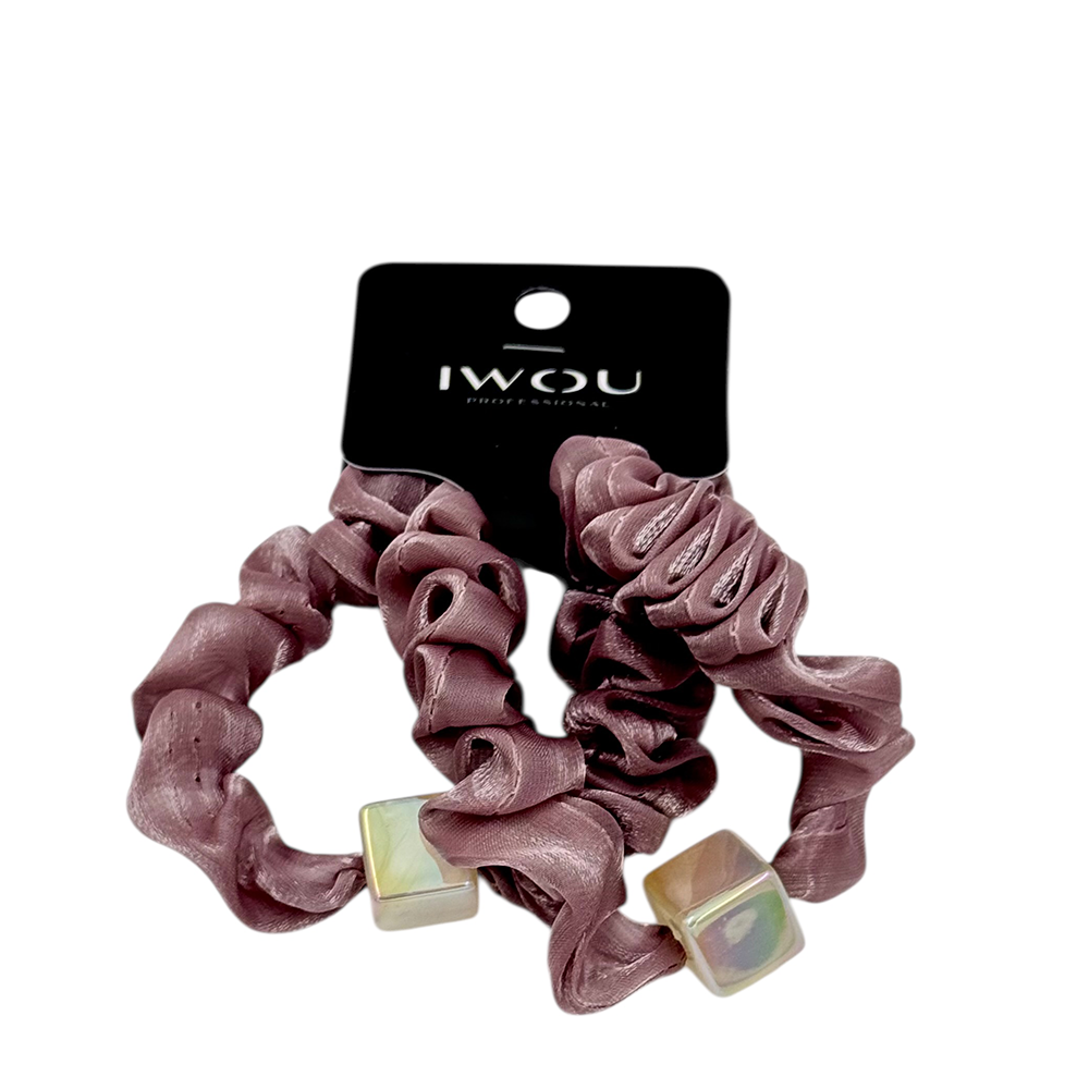 IWOU PROFESSIONAL Резинка для волос Глазурь какао 2шт, фото 1