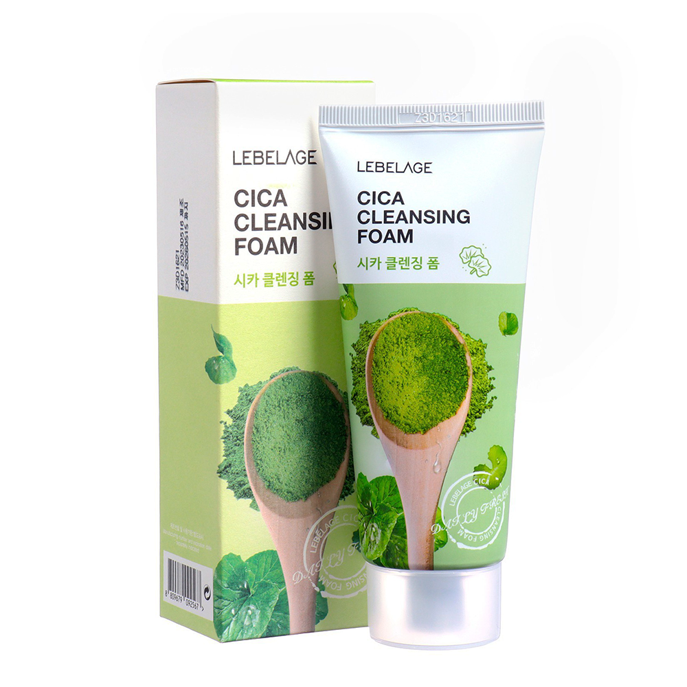 LEBELAGE Пенка для умывания с экстрактом центеллы азиатской / Lebelage Cica Cleansing Foam 100 мл, фото 2
