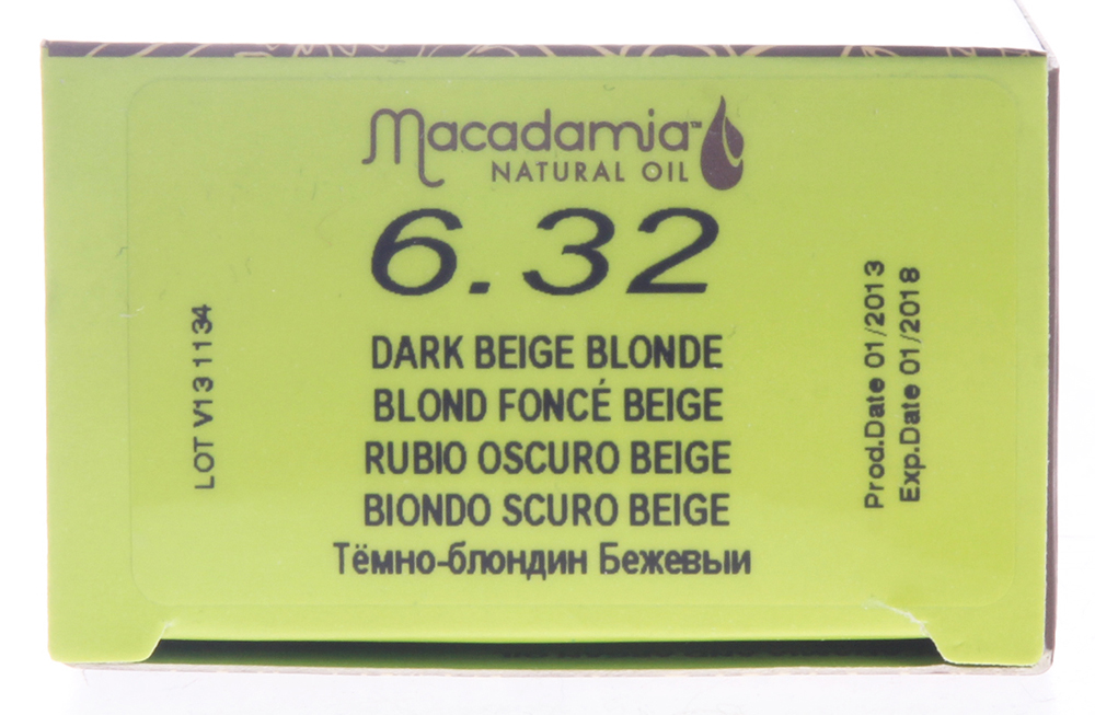 MACADAMIA NATURAL OIL 6.32 краска для волос, темный бежевый блондин / MACADAMIA COLORS 100 мл, фото 4