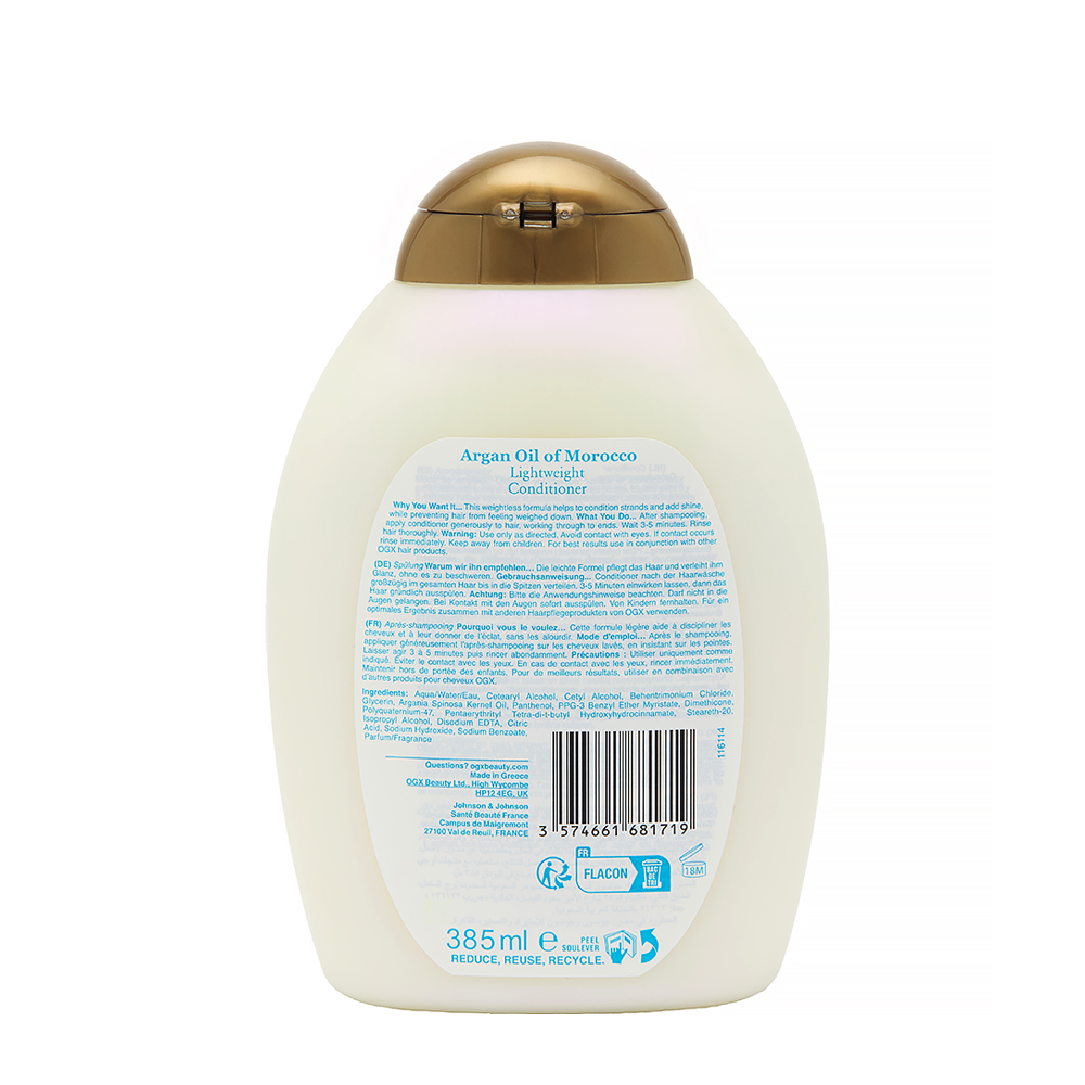 OGX Кондиционер легкий для тонких волос с экстрактом арганы / Argan Oil of Morocco Lightweight Conditioner 385 мл, фото 2