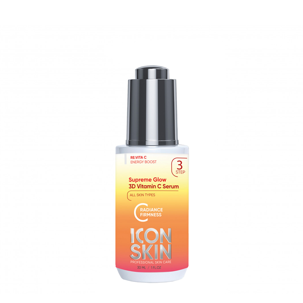 ICON SKIN Сыворотка c 3D витамином С для лица / Re: Vita C Supreme Glow 30 мл сыворотка бустер для лица beautific glow drops для идеального а лица с витамином с 30мл