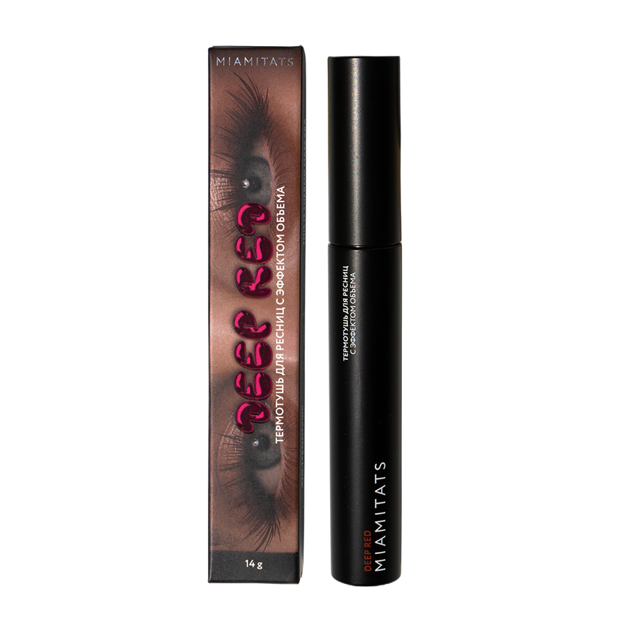 MIAMITATS Термотушь для ресниц, бургунди / Deep Red 14 гр, фото 2