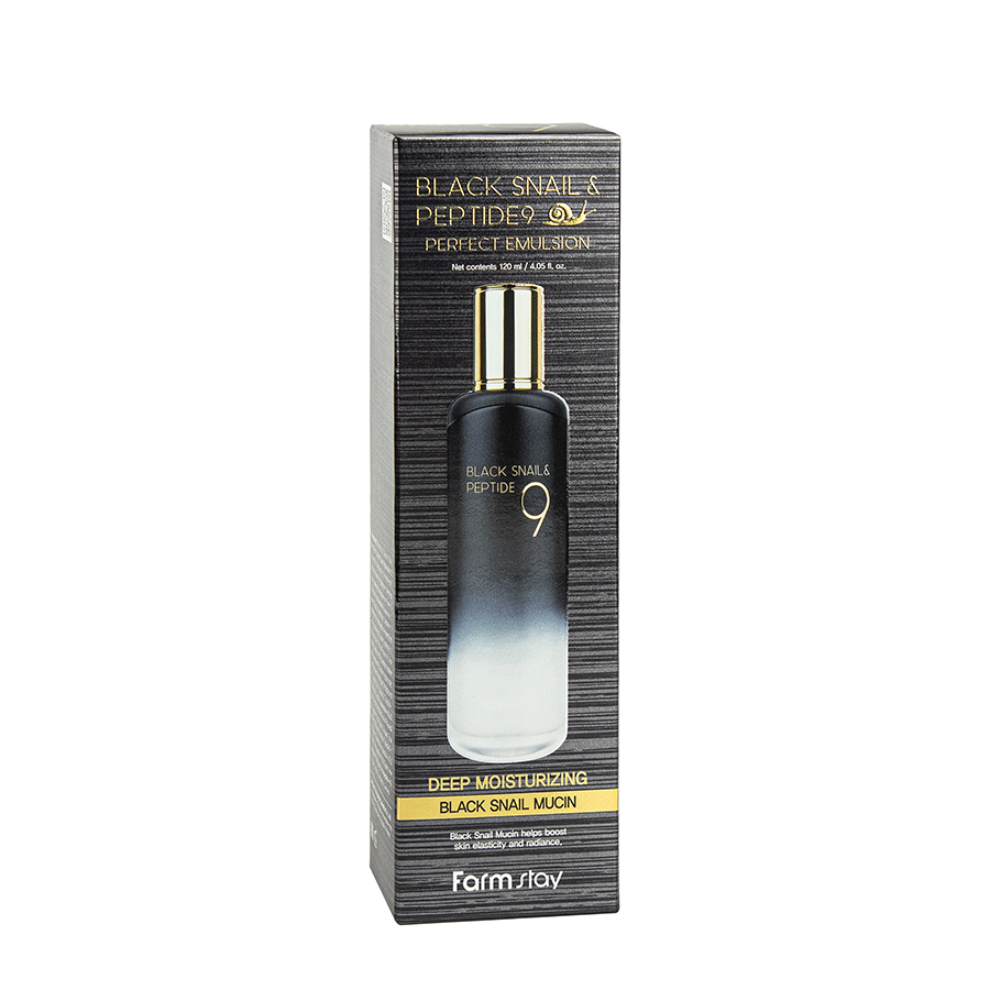 FARMSTAY Эмульсия омолаживающая для лица с пептидами и муцином черной улитки / Black Snail & Peptide9 Perfect Emulsion 120 мл, фото 2