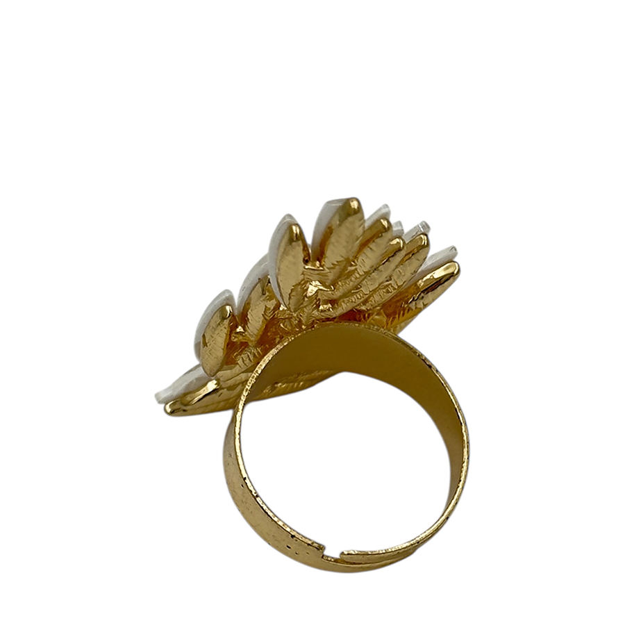 IWOU PROFESSIONAL Кольцо Крыло ангела белые кристалы, фото 2