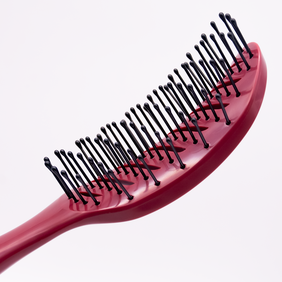 BOUTICLE Щетка продувная профессиональная для укладки волос феном, бордовая / TUNNEL HAIR BRUSH, фото 2