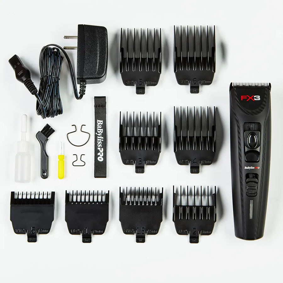 BABYLISS PRO Машинка для стрижки BaByliss PRO FX3-series, 0,7 -2 мм, аккумуляторно-сетевая, 8 насадок, фото 5