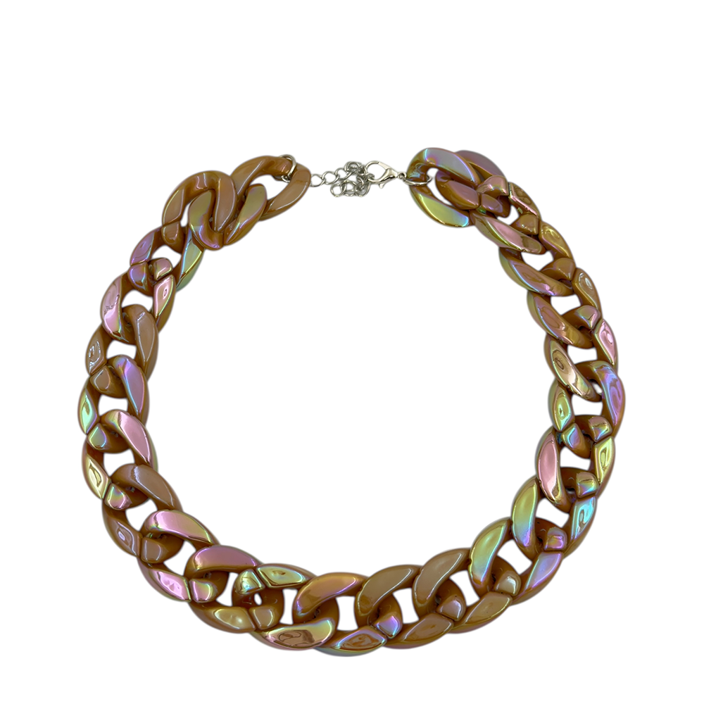 IWOU PROFESSIONAL Ожерелье Цепи глянцевая карамель, фото 1