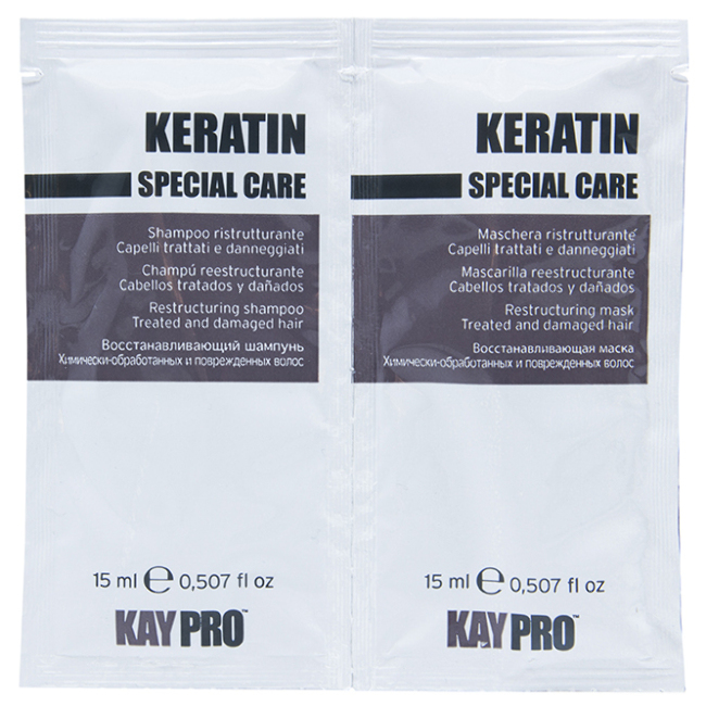 KAYPRO Набор для волос (шампунь 15 мл + маска восстанавливающая 15 мл) Keratin