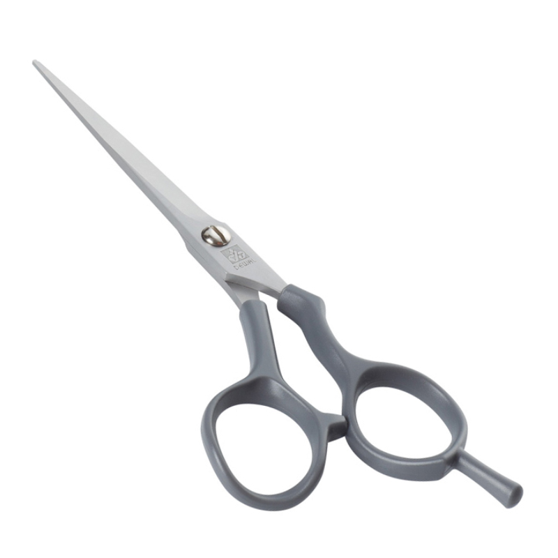 DEWAL PROFESSIONAL Ножницы парикмахерские прямые с микронасечками 5.5", цвет серый