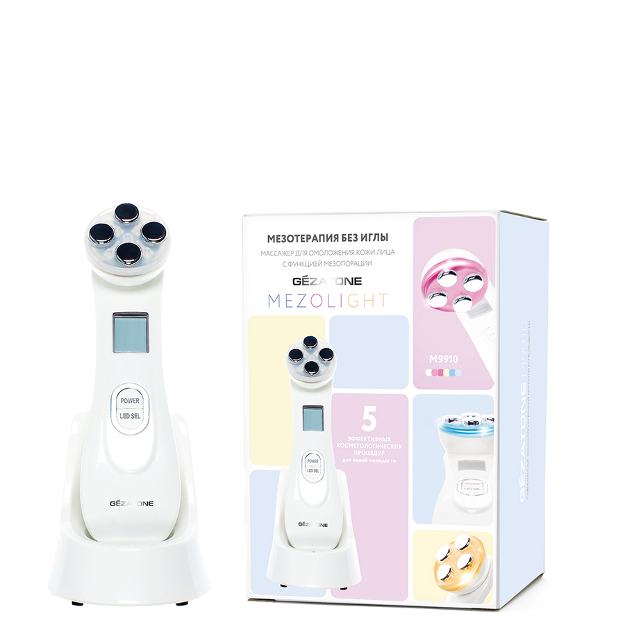 GEZATONE Массажер для ухода за кожей лица Mezolight M9910, фото 7