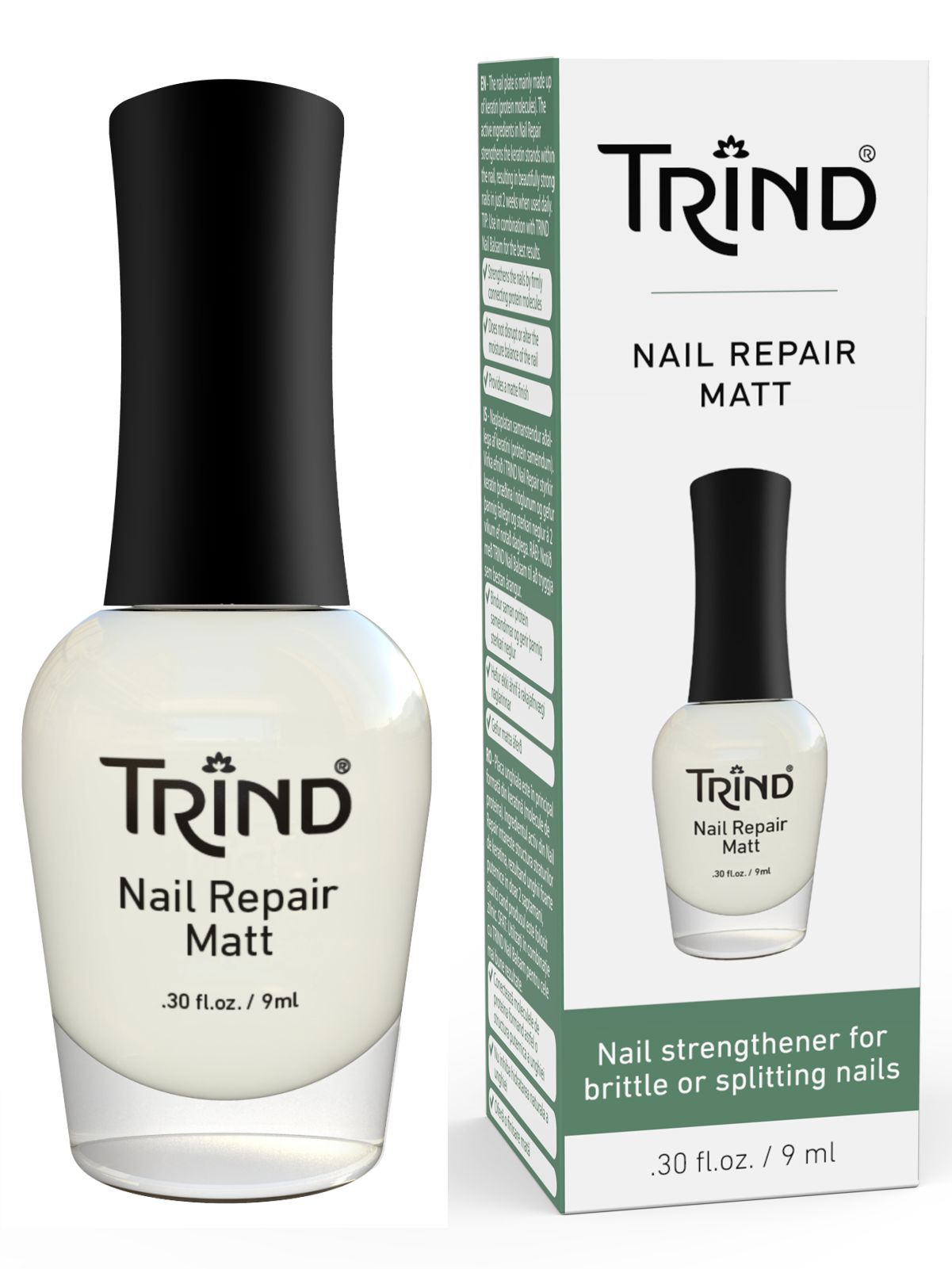 TRIND Укрепитель ногтей матовый / Nail Repair Matt 9 мл trind укрепитель ногтей  ной перламутровый
