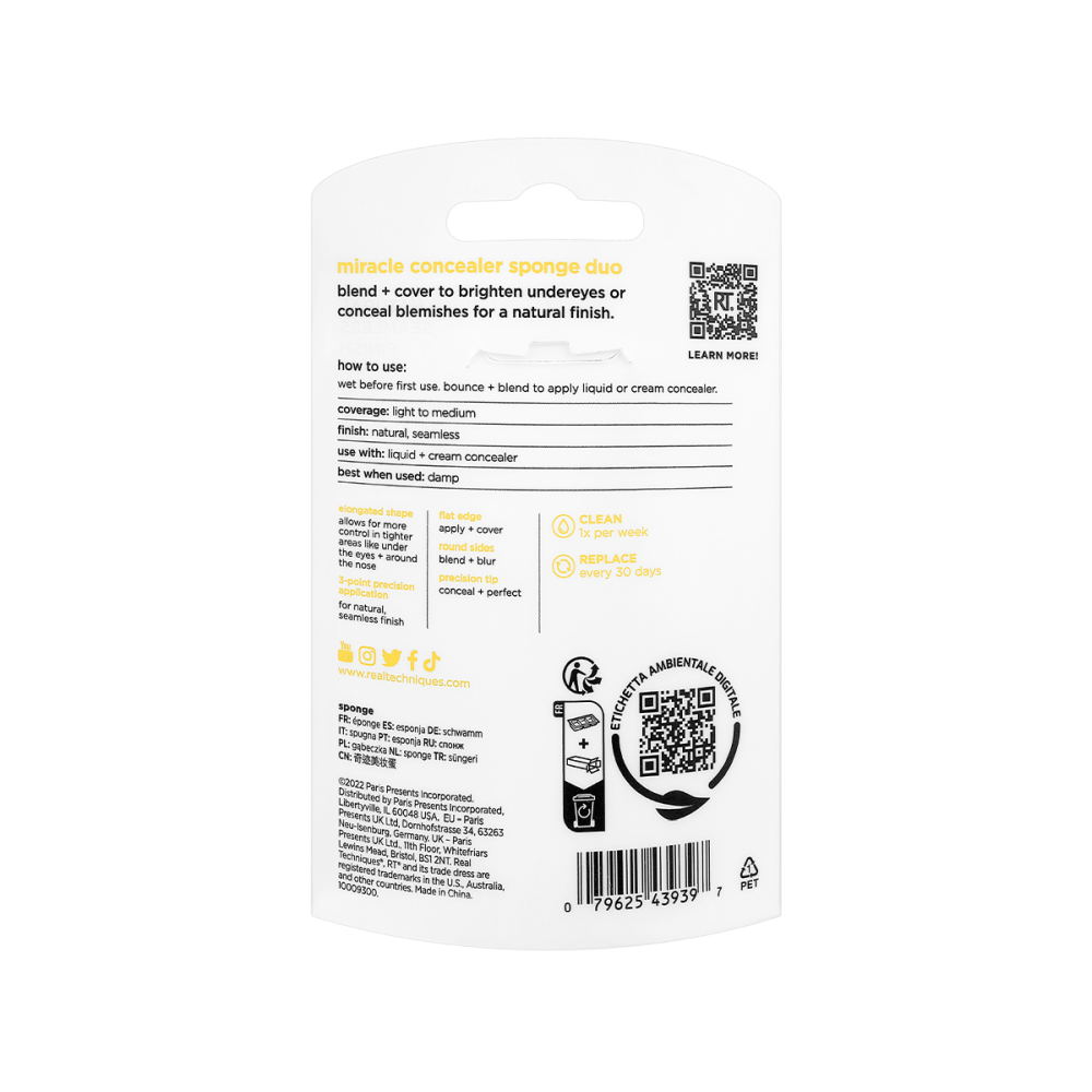 REAL TECHNIQUES Набор спонжей для консилера / Real Techniques Miracle Concealer Sponge Duo (2 шт.), фото 5