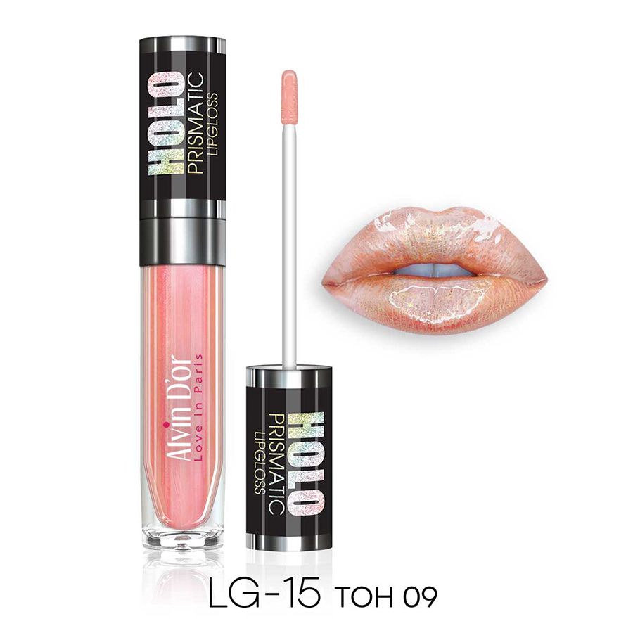 ALVIN D'OR Блеск для губ, тон 09 / Lipgloss HoloPrismatic 5,6 гр, фото 2