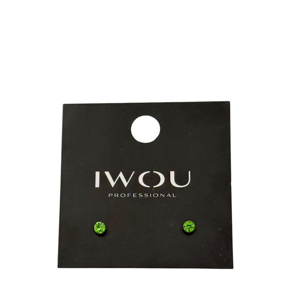 IWOU PROFESSIONAL Серьги гвоздики IWOU молодая трава 4мм, фото 1