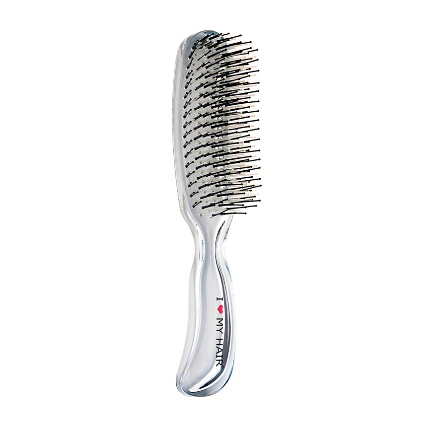 I LOVE MY HAIR Щетка парикмахерская для волос Aqua Brush, синяя прозрачная M, фото 3