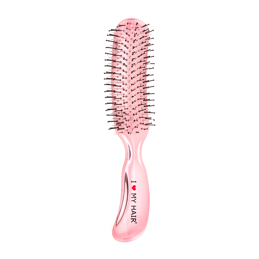I LOVE MY HAIR Щетка парикмахерская для волос Aqua Brush, розовая прозрачная М щетка harizma eco brush h10608 16