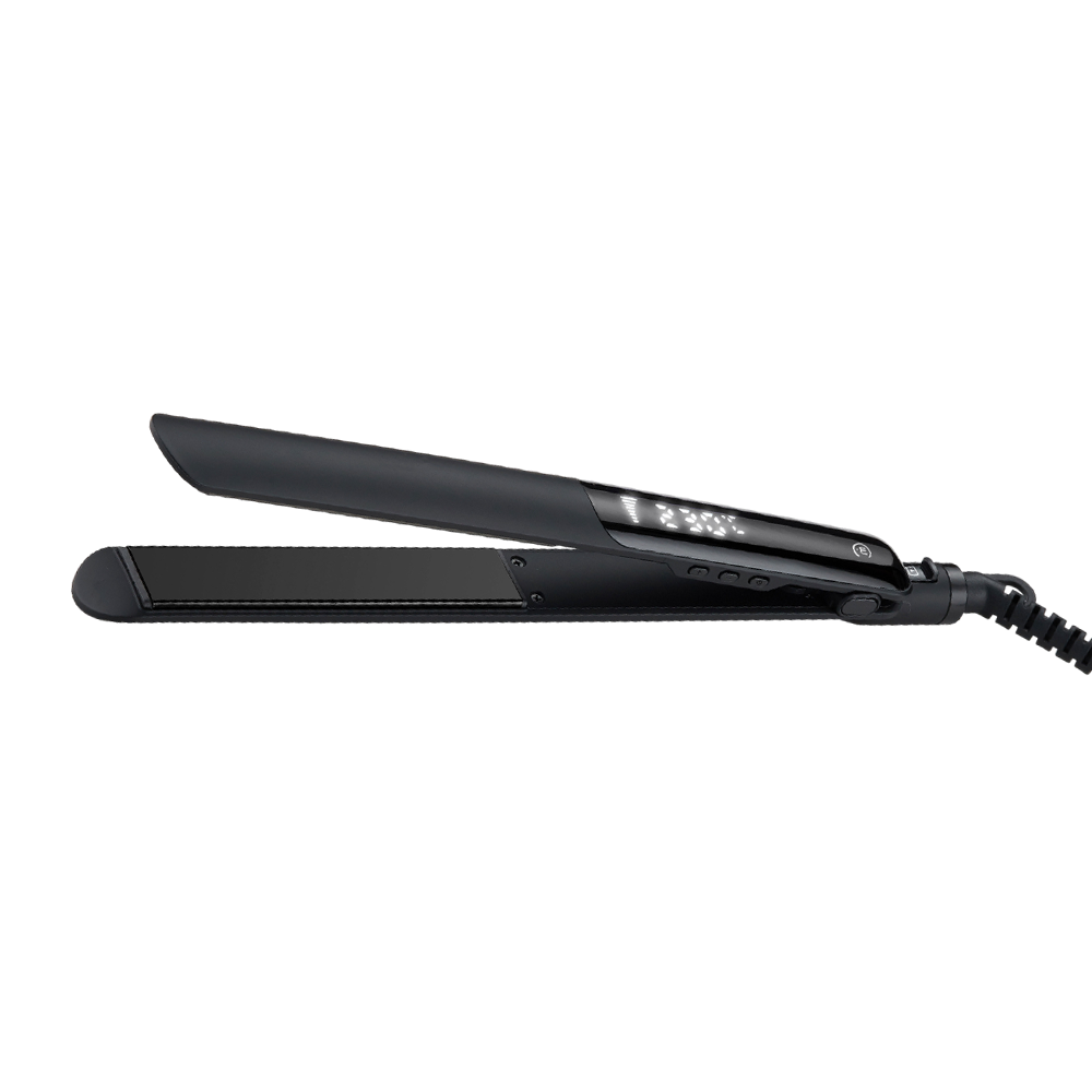 MELON PRO Щипцы-выпрямитель для волос LAMIA Ceramic с терморегулятором, черный, керамо-турмалиновое покрытие, термочехол