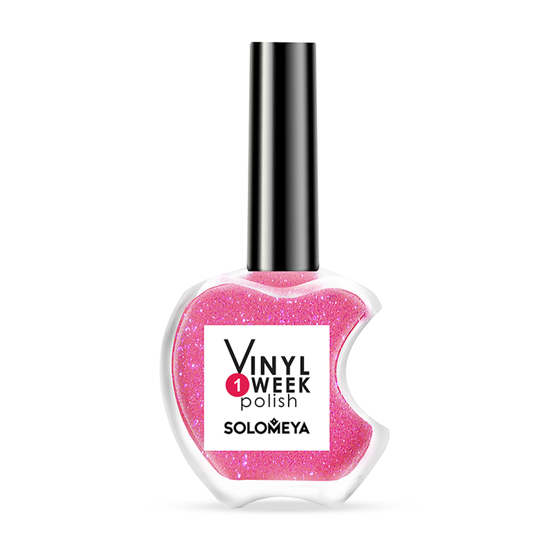 SOLOMEYA 22 лак недельный для ногтей / One Week Vinyl Polish Pink Pearl 13 мл, фото 2
