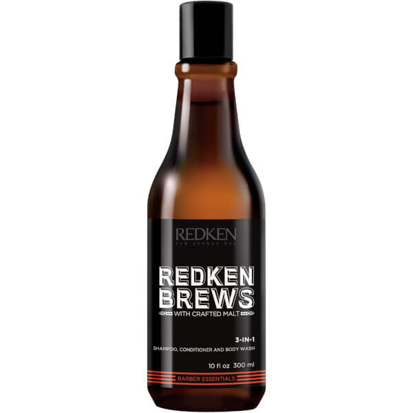 REDKEN Шампунь, кондиционер и гель для душа 3 в 1, для мужчин / BREWS 3-IN-1 300 мл, фото 1