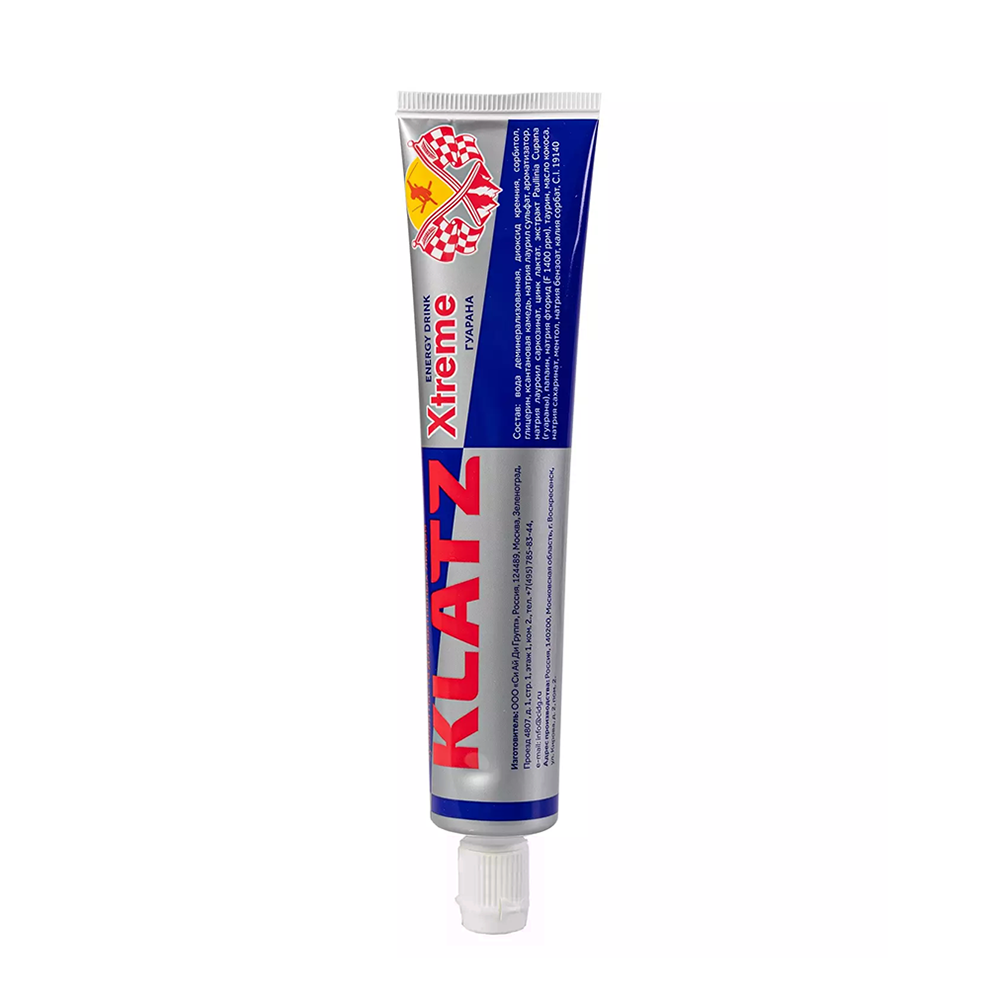 KLATZ Паста зубная для активных людей Гуарана / X-treme Energy drink 75 мл klatz зубная паста для активных людей женьшень 75 мл