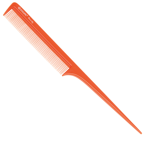DEWAL BEAUTY Расческа с пластиковым хвостиком, оранжевая 20,5 см шар фольгированный 51 фигура оранжевая корова боря 130 см 1 шт в инд уп