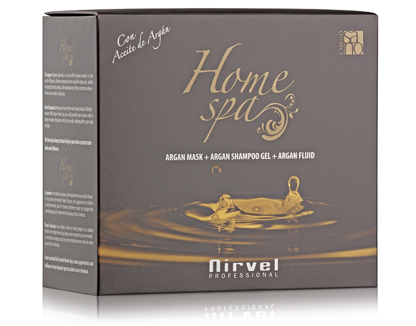 NIRVEL PROFESSIONAL Комплекс для глубокого увлажнения и восстановления волос (шампунь, маска, флюид) / ARGAN Home SPA PACK