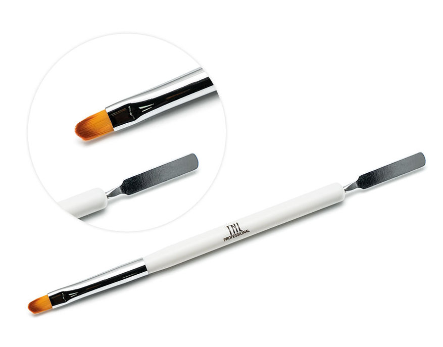 TNL Professional Кисть-шпатель для акрил-геля, белая, фото 1